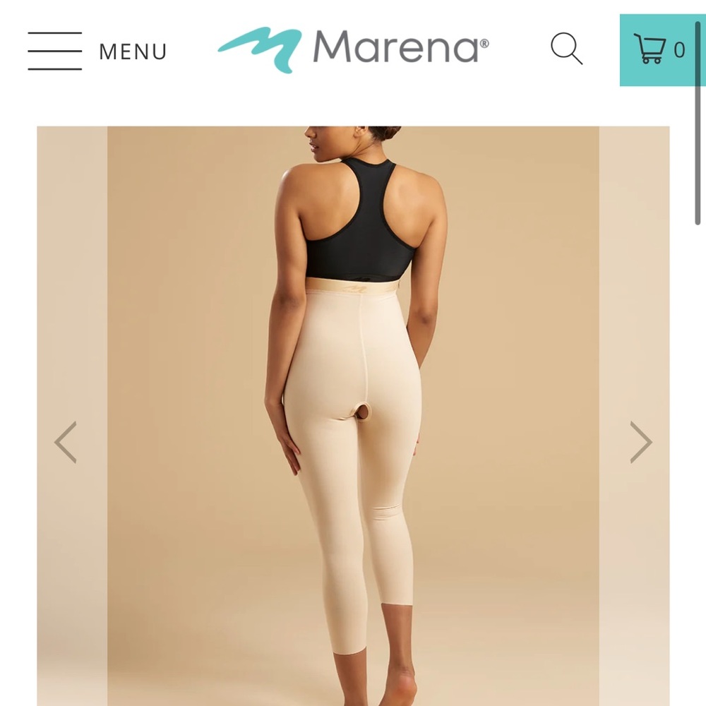 Tan - Marena High-Waist Zippered Girdle - Calf Length